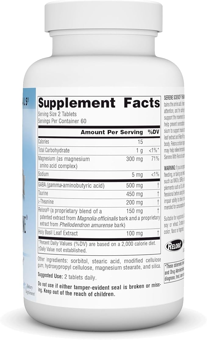 Source Naturals Theanine Serene with Relora, Calm Mind and Body* - 120 Tablets