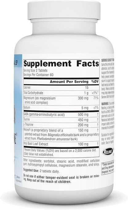 Source Naturals Theanine Serene with Relora, Calm Mind and Body* - 120 Tablets