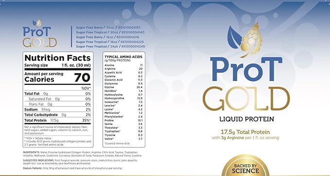 Berry Sugar Free Liquid Protein Shot - 16oz Anti Aging. Proven to Boost Immunity. Formula Trusted by 4,000+ Medical Facilities for Complete Protein Nutrition and Proven 2X Faster Healing