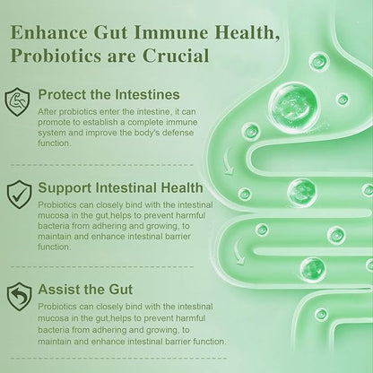 Probiotics 60 Billion CFU 10 Strains, with Organic Probiotic for Digestive & Gut, Immune, Bloating Health, Daily Probiotics Supplement for Women & Men, Non-GMO, Gluten Free, 30 Capsules