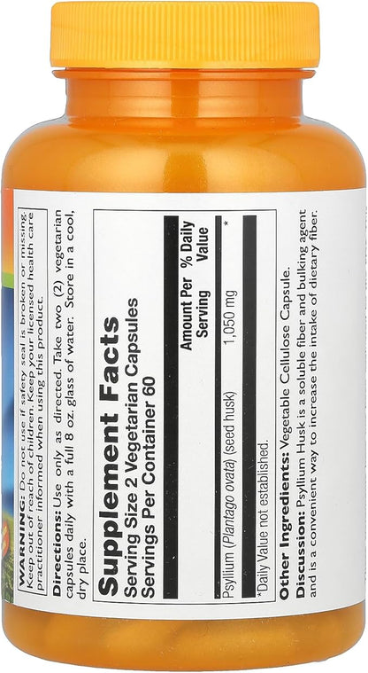 Thompson Psyllium Husk, Veg Cap (Btl-Plastic) 1050mg 120ct
