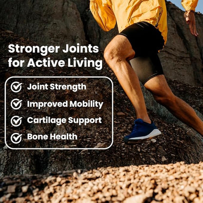 Sanar Naturals Glucosamine Chondroitin MSM Turmeric - Joint Support Supplement for Knees, Back, Hands, and Body - Non-GMO, Gluten Free, 120 Capsules