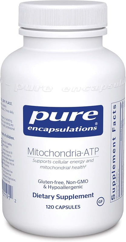 Pure Encapsulations Mitochondria-ATP - Mitochondrial Support - ATP Production Aid* - with Vitamin C, Vitamin E & Thiamin - Antioxidant Support - 120 Capsules