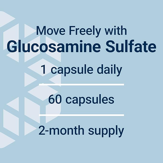 Life Extension Glucosamine Sulfate, 750 mg, Supports Knee Comfort and Joint Health, Gluten-Free, Non-GMO, 60 Capsules