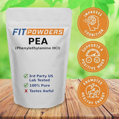 Beta Phenylethylamine HCl Pea Powder (Phenethylamine), Phenylethylamine Powder for Serotonin, Dopamine, and Energy Boost