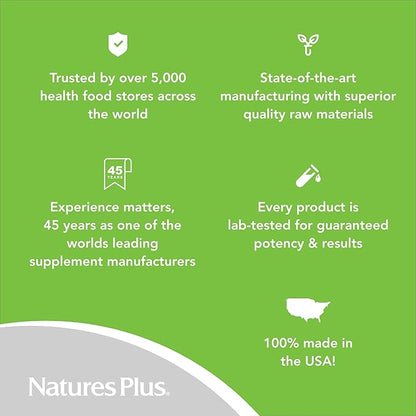Natures Plus Mega B-100 Complex - 90 Sustained Release Vegetarian Tablets - Energy & Brain Booster - Gluten Free - 90 Servings