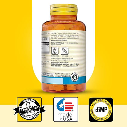 Mason Natural Magnesium Gluconate 550 mg, 100 Day Supply for Normal Healthy Heart and Nervous System Support