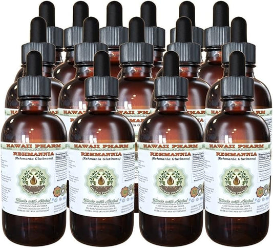 Rehmannia Alcohol-Free Liquid Extract, Organic Rehmannia (Rehmania Glutinosa) Dried Root Glycerite Natural Herbal Supplement, Hawaii Pharm, USA 15x4 fl.oz