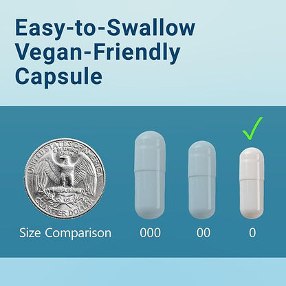 5-in-1 Magnesium Complex - High Absorption - Chelated Magnesium Glycinate, Malate, Citrate, Taurate, & Aspartate for Nerves, Muscles, Bones | 120 Capsules | Magnesium Supplement