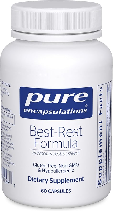 Pure Encapsulations Best-Rest Formula - Supports Restful Sleep - for Relaxation - Restful Sleep Supplement - Non-GMO & Vegan - 60 Capsules