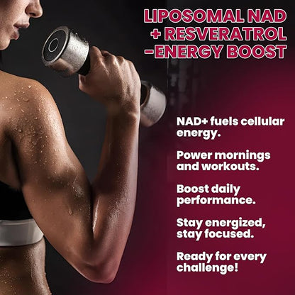 Liposomal NAD Supplement - 1200mg NAD+ Liquid Drops for Women & Men with Resveratrol, Black Pepper Extract - Support Anti-Aging, Brain & Cellular Mitochondrial Health - 2 Fl Oz, Pineapple Flavor