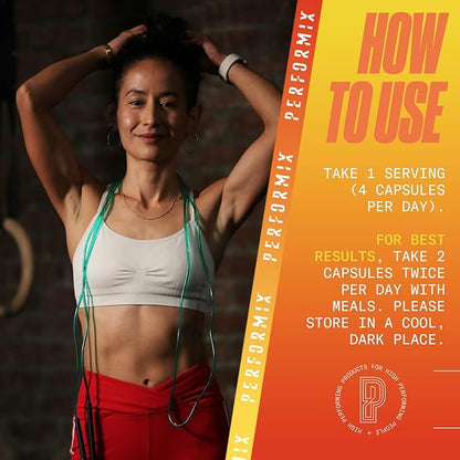 PERFORMIX - AbCuts CLA + Probiotics - Fitness Goals - Supports Lean Muscle Growth & Gut Health - Energy & Endurance - Digestive Health Wellness - Women & Men - 100 Soft Gels