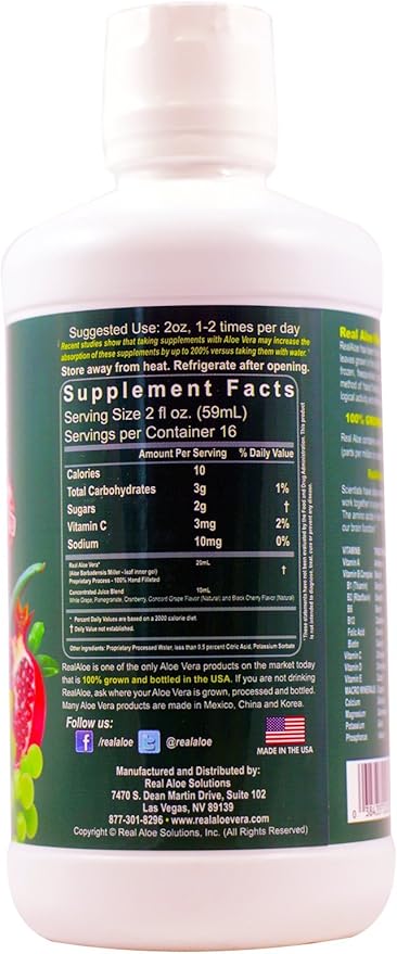 Real Aloe Vera Super Juice, 32 Fluid Ounce
