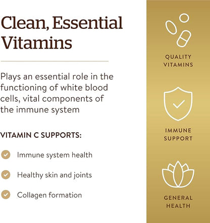 Solgar Vitamin C 1000 mg, 90 Tablets - Antioxidant & Immune Support, Overall Health, Healthy Skin & Joints - Bioflavonoids Supplement - Non-GMO, Vegan, Gluten Free, Kosher - 90 Servings