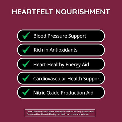 Organic Beet Root Capsules [1,300mg Superfood] – Blood Pressure Support, Nitric Oxide Supplements for Men & Women, Flow & Circulation | Beetroot Powder, Antioxidant, Brain Food | Vegan, 60 Ct