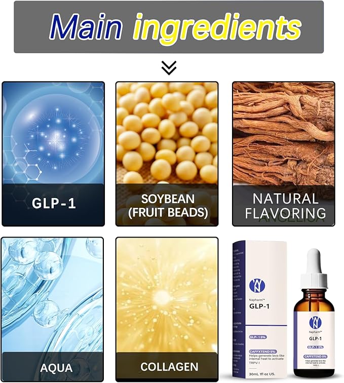 GLP-1 Supplement Drops for Men and Women, 1 Fl Oz