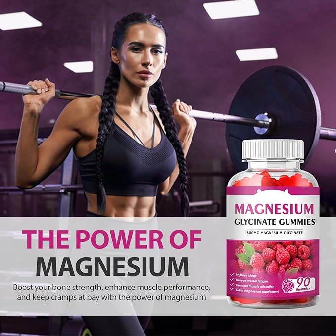 Magnesium Glycinate Gummies 600mg for Adults Gummy Chewable Kids Sleep Sugar Free Green People Bisglycinate Organic Chews Magnesio Calm Trace Glycine Women Supplement Complex Calcium Zinc