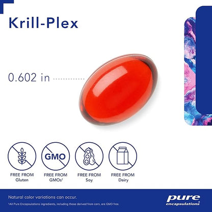 Pure Encapsulations Krill-Plex | Supports Menstrual Comfort, Heart Health, Joint Support, Cognitive Function and Skin Health | 120 Softgel Capsules