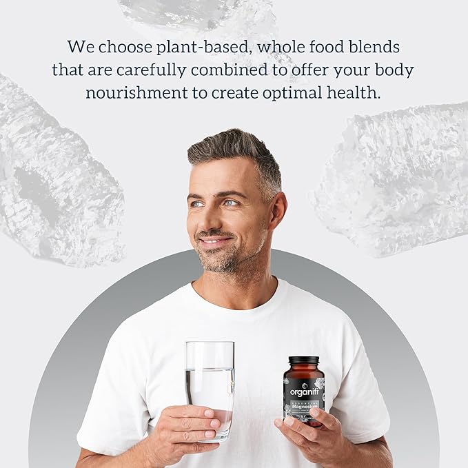 Organifi Essential Magnesium Glycinate Supplement for Bone Support and Muscle Health, 150mg, 60 Vegan Capsules