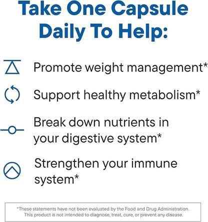 Daily Nouri Weight Health Probiotic | Weight Management, Metabolism & Digestion Support for Women & Men | Probiotics with Vegan Omega 3-6-9 Blend | 30-Day Supply