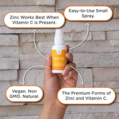 nbpure Zinc Up+ Zinc Liquid Spray with Vitamin C for Kids & Adults, 2 fl oz