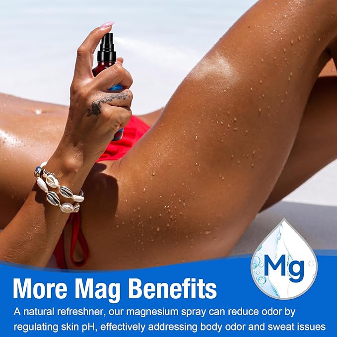 Magnesium Spray, Pure Magnesium Oil Spray Organic Natural in Glass Bottle, Easy to Absorb and Use 120ml