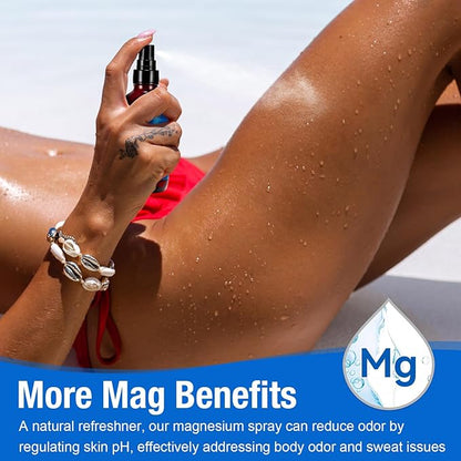 Magnesium Spray, Pure Magnesium Oil Spray Organic Natural in Glass Bottle, Easy to Absorb and Use 120ml