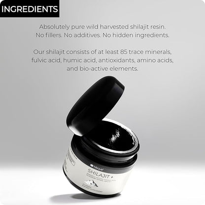 Blisque – Pure Himalayan Organic Shilajit Resin Supplement | Authentic and Natural | Golden Grade A | Contains Fulvic Acid and Trace Minerals | 30 Grams