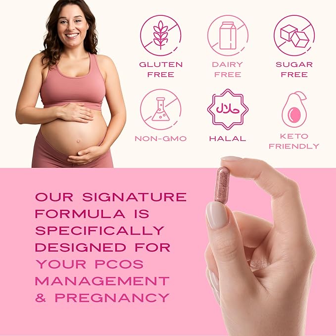 VITA-PCOS Prenatal Vitamins for Women - Prenatal Multivitamins with Folic Acid, Iron, Choline & More - Multivitamin for Women and Preconception - 90 Count Capsules (Pack of 1)