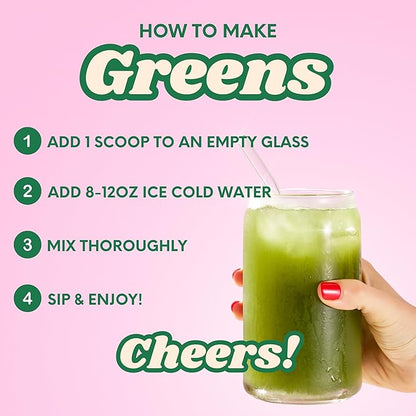 Kiala Nutrition Super Greens, Organic Greens Powder with Spirulina & Chlorella for Digestion, Gut Health, Immunity & Energy, Gluten Free, Vegan, Mixed Berry + Miami Vice, 30 Servings
