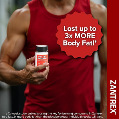 Zantrex Red Body Recomposition & Active Energy Booster Supplement | Supports Body Sculpting, Increased Focus & Workout Performance | 28 Capsules