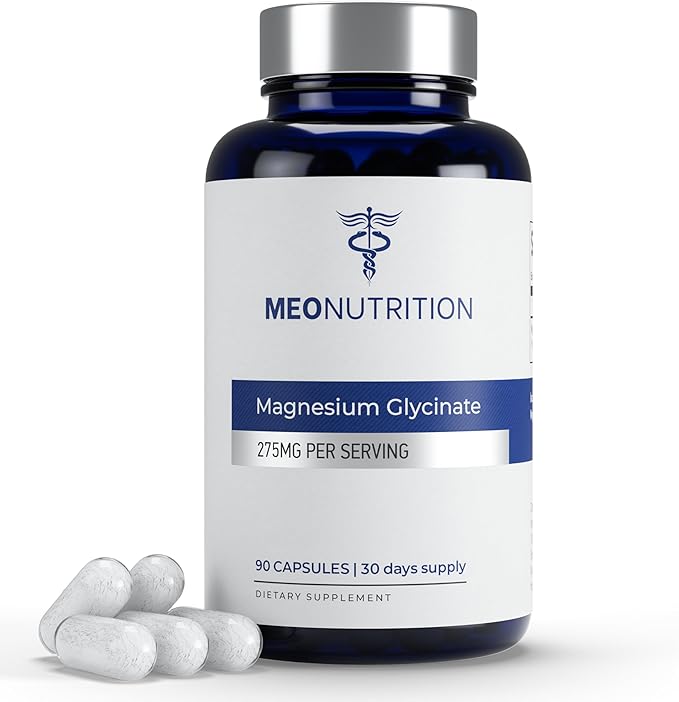 Magnesium Glycinate 275mg per Serving | 90 Vegan Capsules | Non-GMO, Gluten-Free, Gentle on Digestion | Supports Sleep, Heart & Bone Health | Made in USA