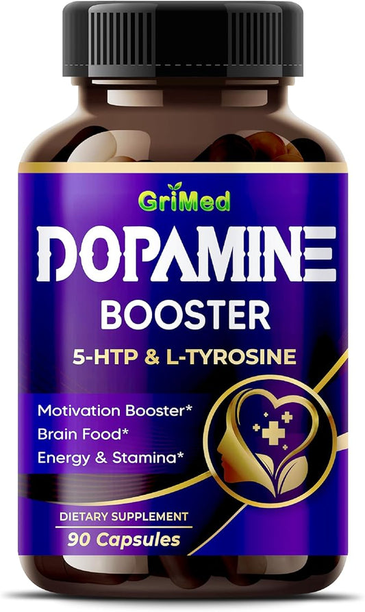 5-HTP L-Tyrosine with Magnesium + L-Theanine - 14,285mg Energy, Stamina, Motivation Booster - USA Made & Tested (90 Count (Pack of 1))