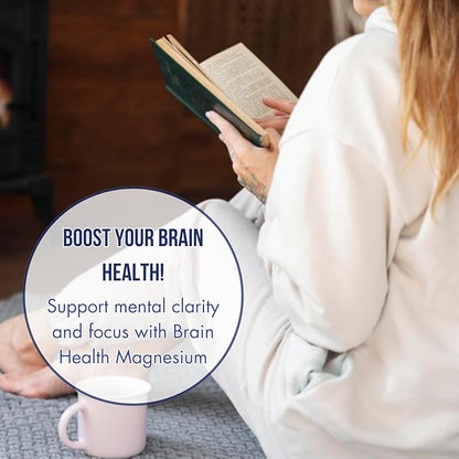 Brain Health Magnesium Supplement – Magnesium Support Supplement - Cognitive Support, Memory & Focus - 60 Capsules