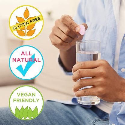 Very Berry All Natural Hydration & Kidney Health Supplement to Combat Calcium Oxalate Crystal Formation, 80 Tablets