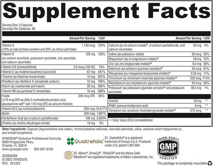 Xymogen ActivNutrients® Without Copper & Iron 120 Capsules Multivitamin/Mineral Formula for Wellness Support*