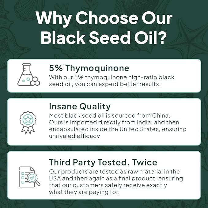 Better Organic Black Seed Oil Cold Pressed - Pure Nigella Sativa Oil for Immune Support - 5% Thymoquinone - Support Memory, Vitality, and Cellular Health