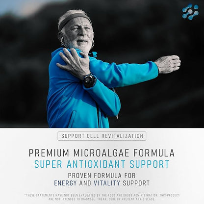 Stem Cell Supplements 500mg (120 Cap) Natural Anti-Aging & Longevity Support with Spirulina & Chlorella, Boost Cellular Renewal, Restore Youthful Energy, Reduce Joint Soreness – Celulas Madre
