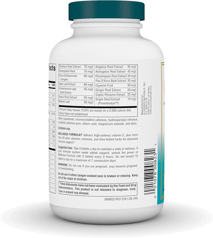 Source Naturals Wellness Formula Bio-Aligned Vitamins & Herbal Defense - Immune System Support Supplement & Immunity Booster* - 180 Tablets