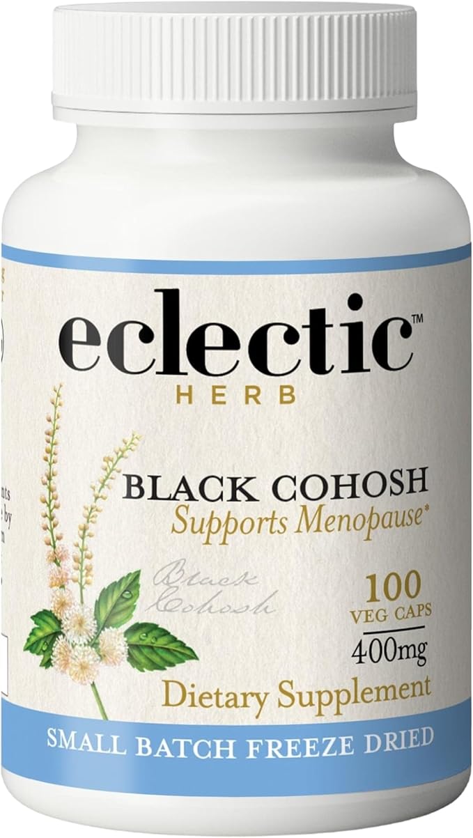 ECLECTIC INSTITUTE Raw Fresh Freeze-Dried Non-GMO Black Cohosh | 100 CT (370 mg)