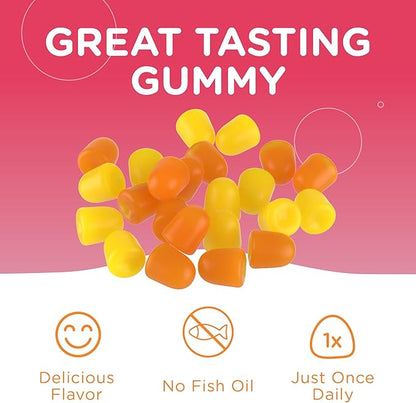 Zahler - Chapter One Omega 3 Gummies for Kids with No Fish Oil (60 Count) - Kosher Omega 3 6 9 Fatty Acids, EPA, DHA - Easy to Take Omega 3 Supplement for Healthy Growth, Development & Brain Function