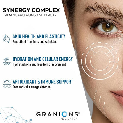 Collagen Complex Supplement – 750mg Hydrolyzed Marine Collagen Peptides, 200mg Hyaluronic Acid, Coenzyme Q10 CoQ10, Eternal Flower Hydration, Age Defense Supplements - 60 Foil Sealed Tablets