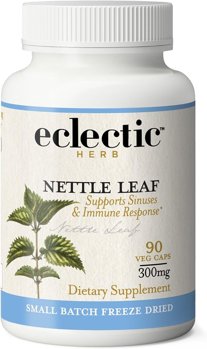 Eclectic Institute Raw Freeze-Dried Non-GMO Nettle Leaf | Healthy Sinus Support, Histamine Response & Respiratory Wellness | 90 CT