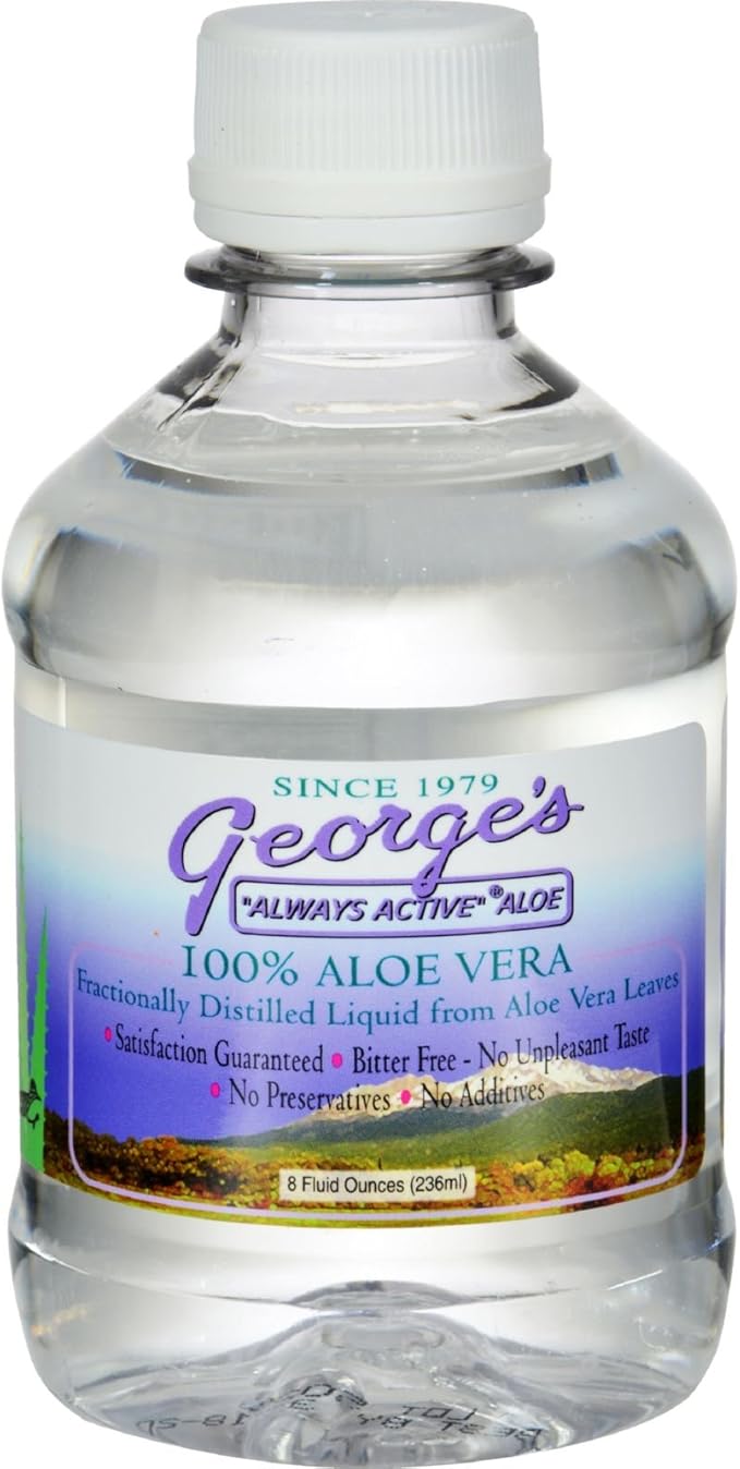 Georges Aloe Vera - 8 fl oz - 100% Aloe Vera - Bitter Free - Free Of Preservatives