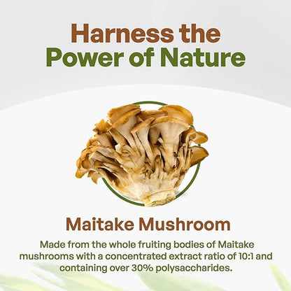 Maitake Mushroom Extract Powder 8 oz | 10:1 Extract Strength | Mushroom Supplement 30% Polysaccharides | Maitake Powder King of Mushrooms
