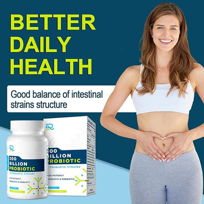 300 Billion CFU Probiotic High Potency, Daily Probiotic Supplement for Women and Men