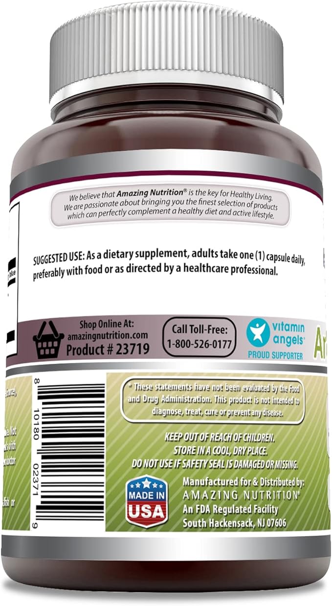 Amazing Formulas Artichoke Extract Supplement | Cynara Scolymus Leaf Capsules| 500 Mg | 180 Capsules | Non-GMO | Gluten Free | Made in USA