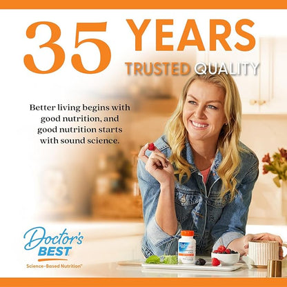Doctor's Best High Absorption COQ10, Heart & Energy Support, USP Verified, Naturally Fermented CoQ10, Non-GMO Gluten Free, Soy Free, Vegetarian 60 Veggie Softgels