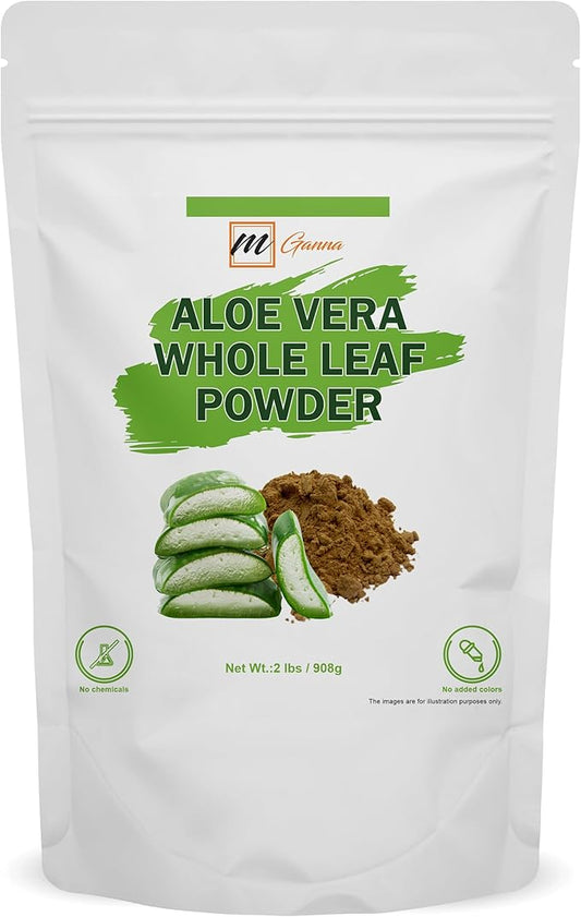 100% Natural Aloe Vera Leaf Powder Pure Aloe Barbadensis 2 LBS /908 Grams