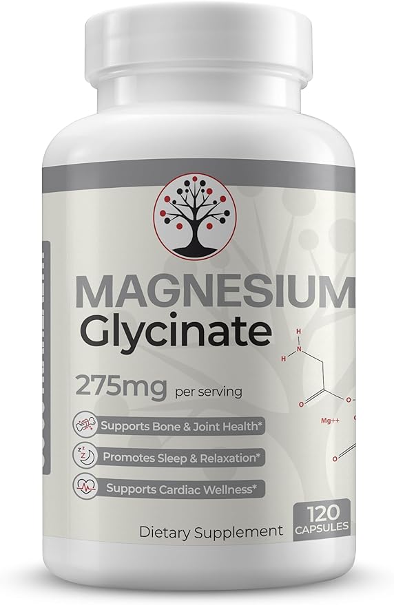 Magnesium Glycinate - High Absorption Magnesium Supplement for Sleep, Relaxation - Chelated - Gluten Free - 120 Vegan Capsules